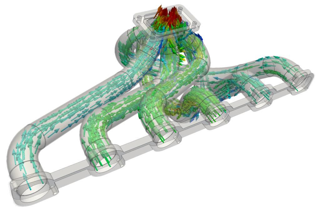 CFD velocity contour